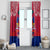 Haiti Independence Day Window Curtain Libete Egalite Fratenite Ayiti 1804 With Polynesian Pattern LT9 - Polynesian Pride