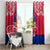 Haiti Independence Day Window Curtain Libete Egalite Fratenite Ayiti 1804 With Polynesian Pattern LT9 - Polynesian Pride