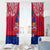 Haiti Independence Day Window Curtain Libete Egalite Fratenite Ayiti 1804 With Polynesian Pattern LT9 - Polynesian Pride