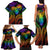 Personalised Its In My DNA Valentine Day Family Matching Tank Maxi Dress and Hawaiian Shirt Fingerprint Heart with Color Pride Flag LT9 - Polynesian Pride