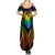 Personalised Its In My DNA Valentine Day Summer Maxi Dress Fingerprint Heart with Color Pride Flag LT9 - Polynesian Pride