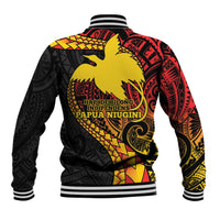 Papua New Guinea Tribal Tattoo Baseball Jacket 50th Independence Anniversary LT9 - Polynesian Pride