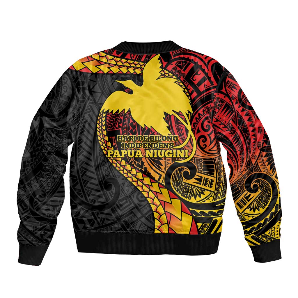 Papua New Guinea Tribal Tattoo Bomber Jacket 50th Independence Anniversary LT9 - Polynesian Pride