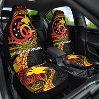 Papua New Guinea Tribal Tattoo Car Seat Cover 50th Independence Anniversary LT9 One Size Black - Polynesian Pride
