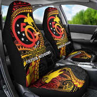 Papua New Guinea Tribal Tattoo Car Seat Cover 50th Independence Anniversary LT9 - Polynesian Pride