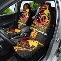 Papua New Guinea Tribal Tattoo Car Seat Cover 50th Independence Anniversary LT9 - Polynesian Pride