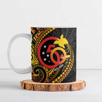 Papua New Guinea Tribal Tattoo Ceramic Mug 50th Independence Anniversary LT9 Black - Polynesian Pride