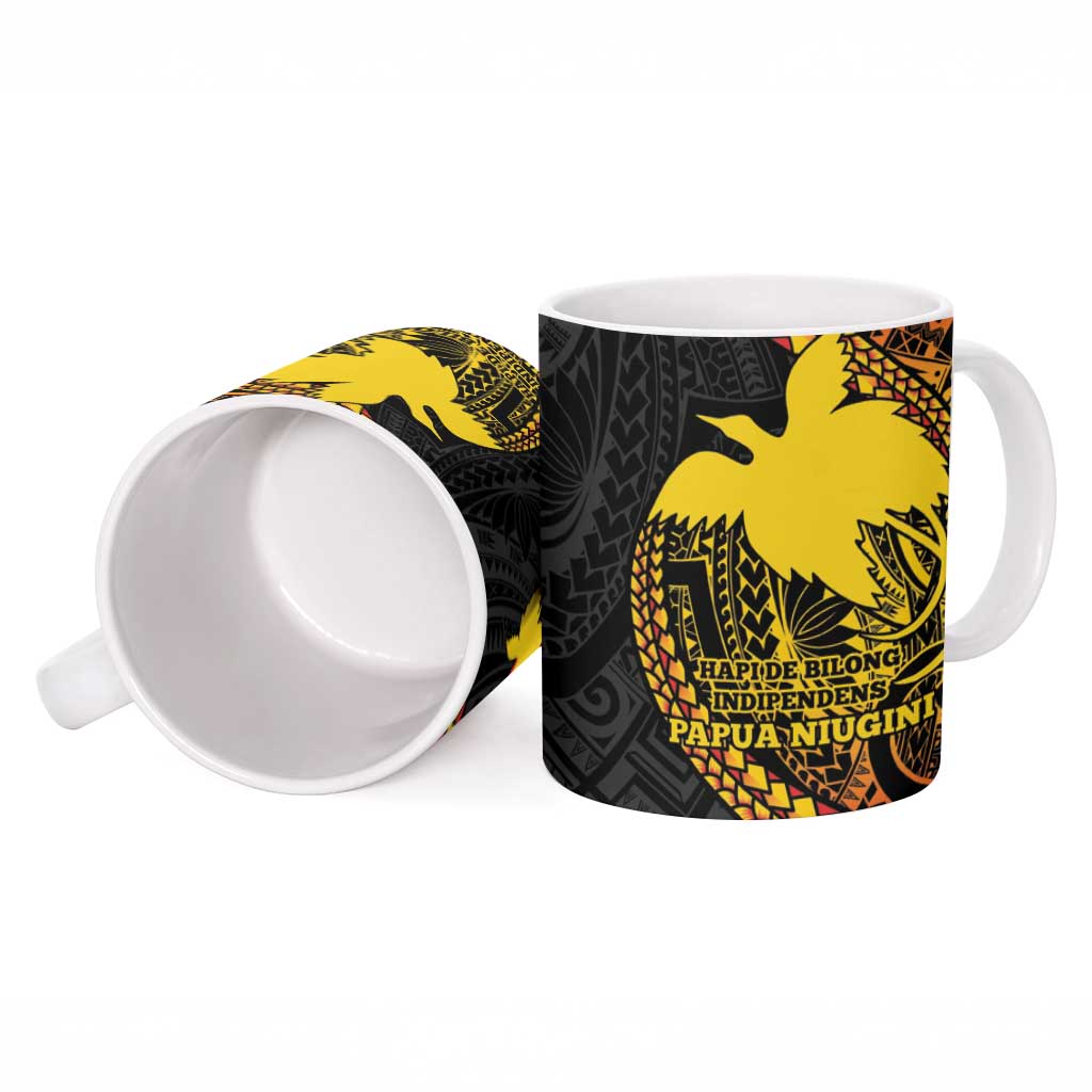 Papua New Guinea Tribal Tattoo Ceramic Mug 50th Independence Anniversary LT9 - Polynesian Pride