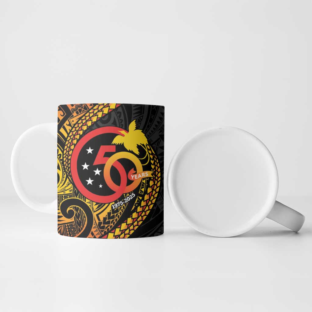 Papua New Guinea Tribal Tattoo Ceramic Mug 50th Independence Anniversary LT9 - Polynesian Pride