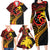 Papua New Guinea Tribal Tattoo Family Matching Long Sleeve Bodycon Dress and Hawaiian Shirt 50th Independence Anniversary