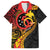 Papua New Guinea Tribal Tattoo Family Matching Long Sleeve Bodycon Dress and Hawaiian Shirt 50th Independence Anniversary