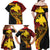 Papua New Guinea Tribal Tattoo Family Matching Off Shoulder Maxi Dress and Hawaiian Shirt 50th Independence Anniversary