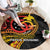 Papua New Guinea Tribal Tattoo Round Carpet 50th Independence Anniversary