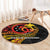 Papua New Guinea Tribal Tattoo Round Carpet 50th Independence Anniversary