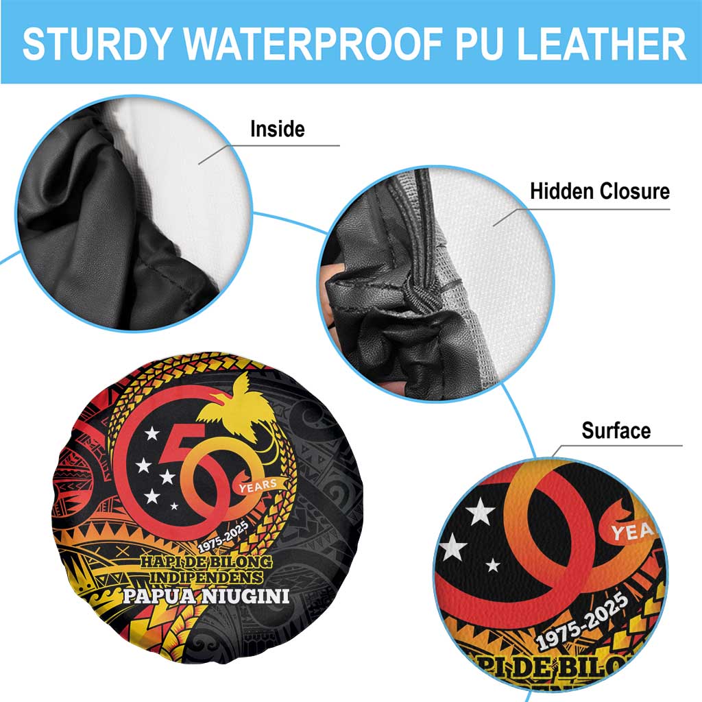 Papua New Guinea Tribal Tattoo Spare Tire Cover 50th Independence Anniversary LT9 - Polynesian Pride