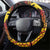 Papua New Guinea Tribal Tattoo Steering Wheel Cover 50th Independence Anniversary