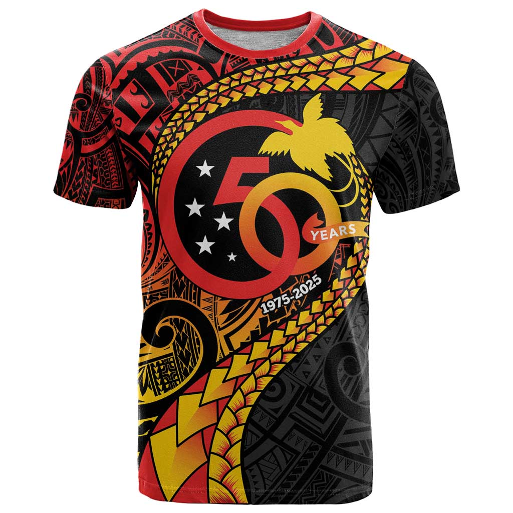 Papua New Guinea Tribal Tattoo T Shirt 50th Independence Anniversary LT9 Black - Polynesian Pride