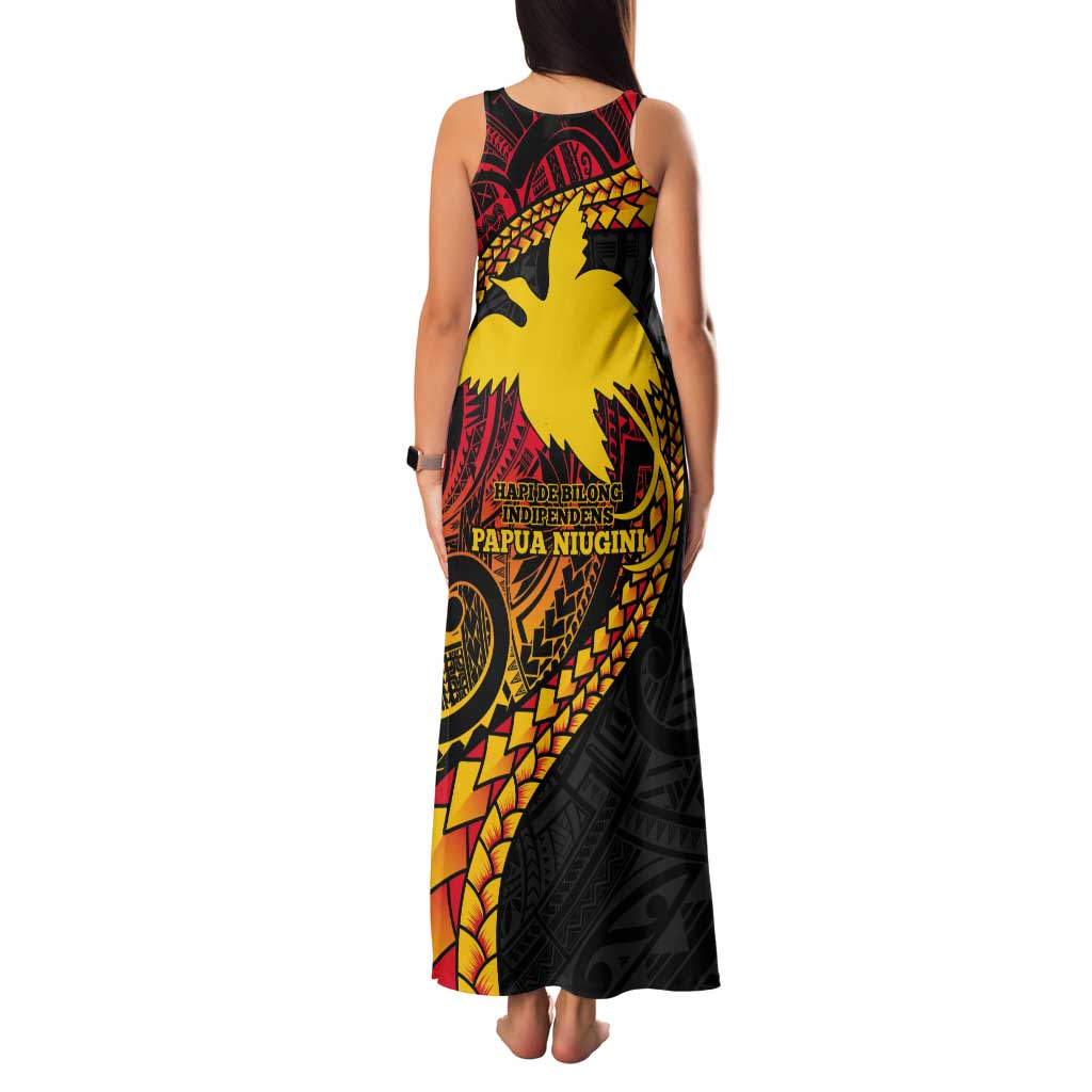 Papua New Guinea Tribal Tattoo Tank Maxi Dress 50th Independence Anniversary LT9 - Polynesian Pride