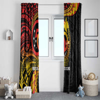 Papua New Guinea Tribal Tattoo Window Curtain 50th Independence Anniversary LT9 - Polynesian Pride