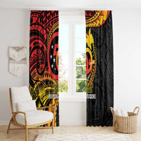 Papua New Guinea Tribal Tattoo Window Curtain 50th Independence Anniversary LT9 - Polynesian Pride