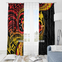 Papua New Guinea Tribal Tattoo Window Curtain 50th Independence Anniversary LT9 - Polynesian Pride