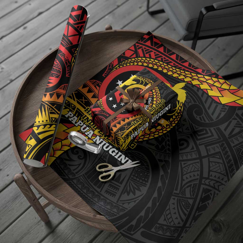 Papua New Guinea Tribal Tattoo Wrapping Paper 50th Independence Anniversary LT9 - Polynesian Pride