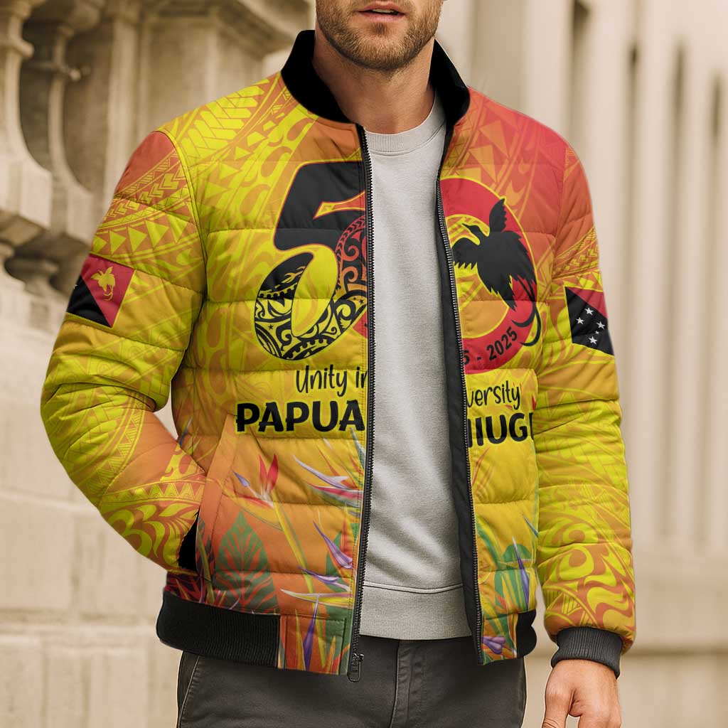 Papua New Guinea Unity in Diversity Bomber Puffer Jacket 50th Indipendens Papua Niugini LT9 - Polynesian Pride