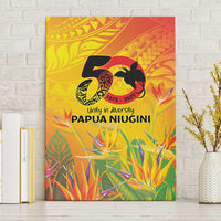 Papua New Guinea Unity in Diversity Canvas Wall Art 50th Indipendens Papua Niugini LT9 Without Frame Gold - Polynesian Pride