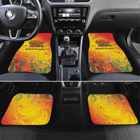 Papua New Guinea Unity in Diversity Car Mats 50th Indipendens Papua Niugini LT9 Set 4pcs Gold - Polynesian Pride