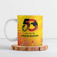 Papua New Guinea Unity in Diversity Ceramic Mug 50th Indipendens Papua Niugini LT9 Gold - Polynesian Pride