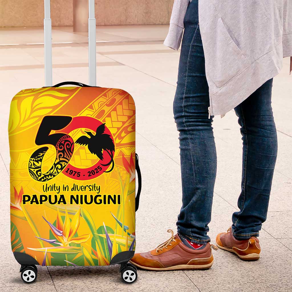 Papua New Guinea Unity in Diversity Luggage Cover 50th Indipendens Papua Niugini LT9 Gold - Polynesian Pride