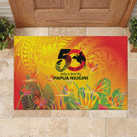 Papua New Guinea Unity in Diversity Rubber Doormat 50th Indipendens Papua Niugini LT9 Gold - Polynesian Pride