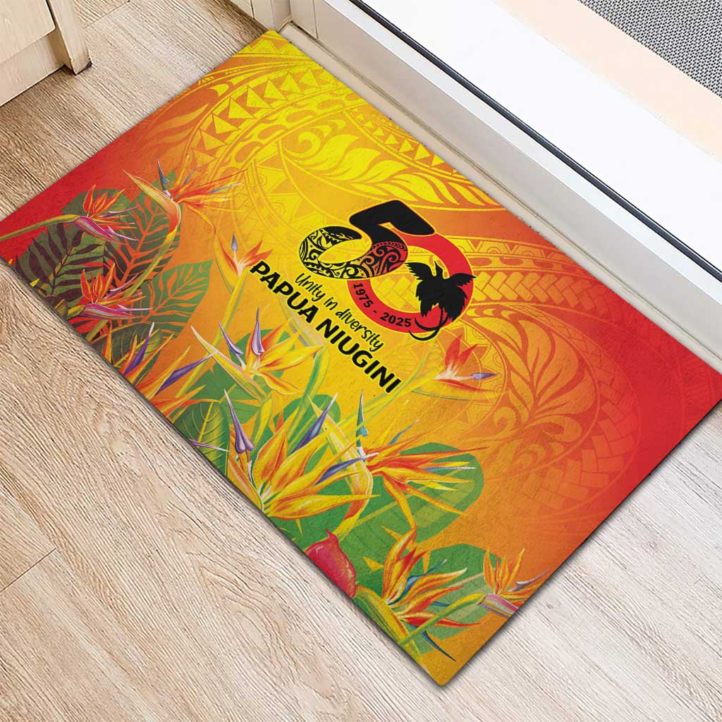 Papua New Guinea Unity in Diversity Rubber Doormat 50th Indipendens Papua Niugini LT9 - Polynesian Pride