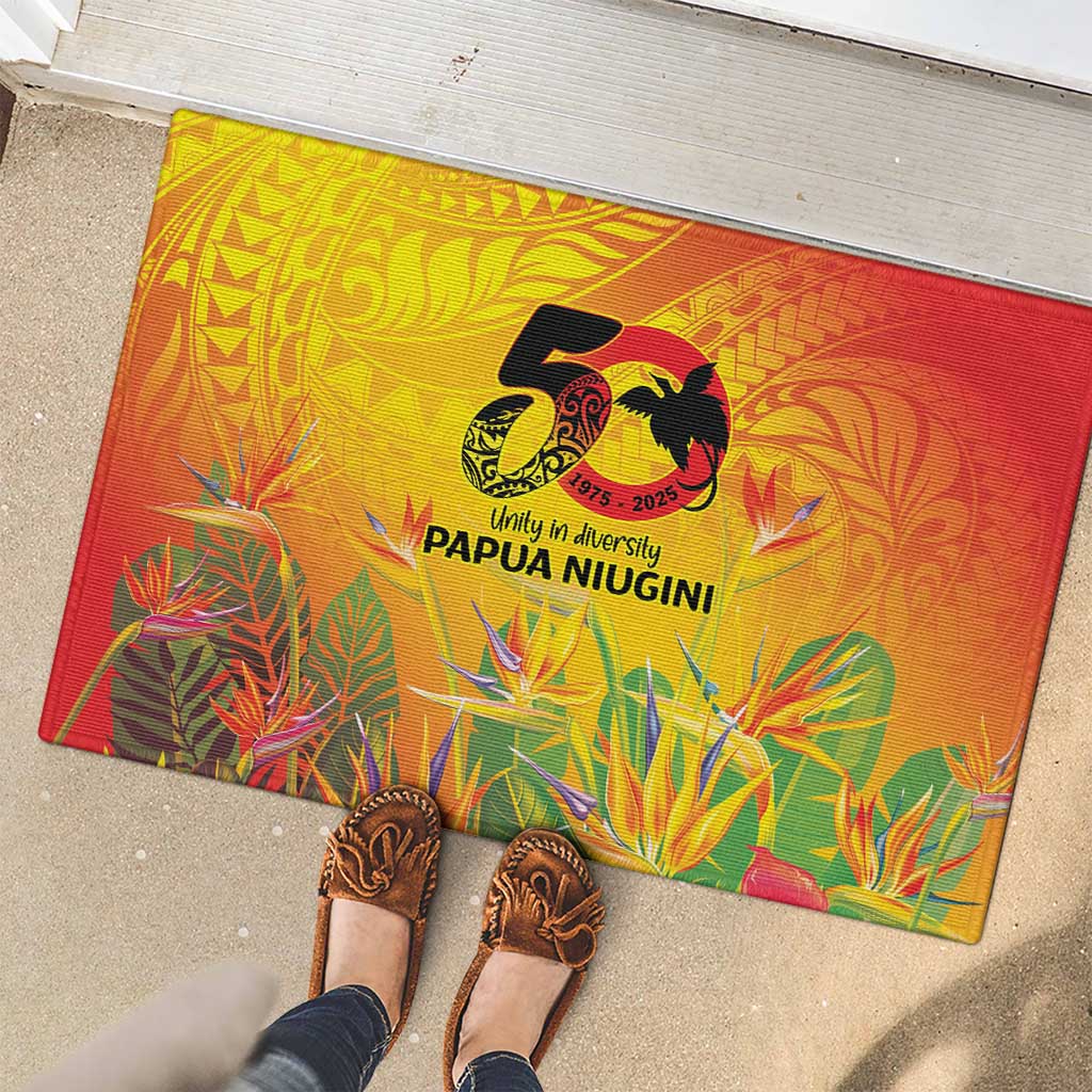 Papua New Guinea Unity in Diversity Rubber Doormat 50th Indipendens Papua Niugini LT9 - Polynesian Pride