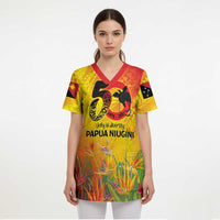Papua New Guinea Unity in Diversity Scrub Top 50th Indipendens Papua Niugini LT9 - Polynesian Pride