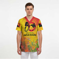 Papua New Guinea Unity in Diversity Scrub Top 50th Indipendens Papua Niugini LT9 - Polynesian Pride