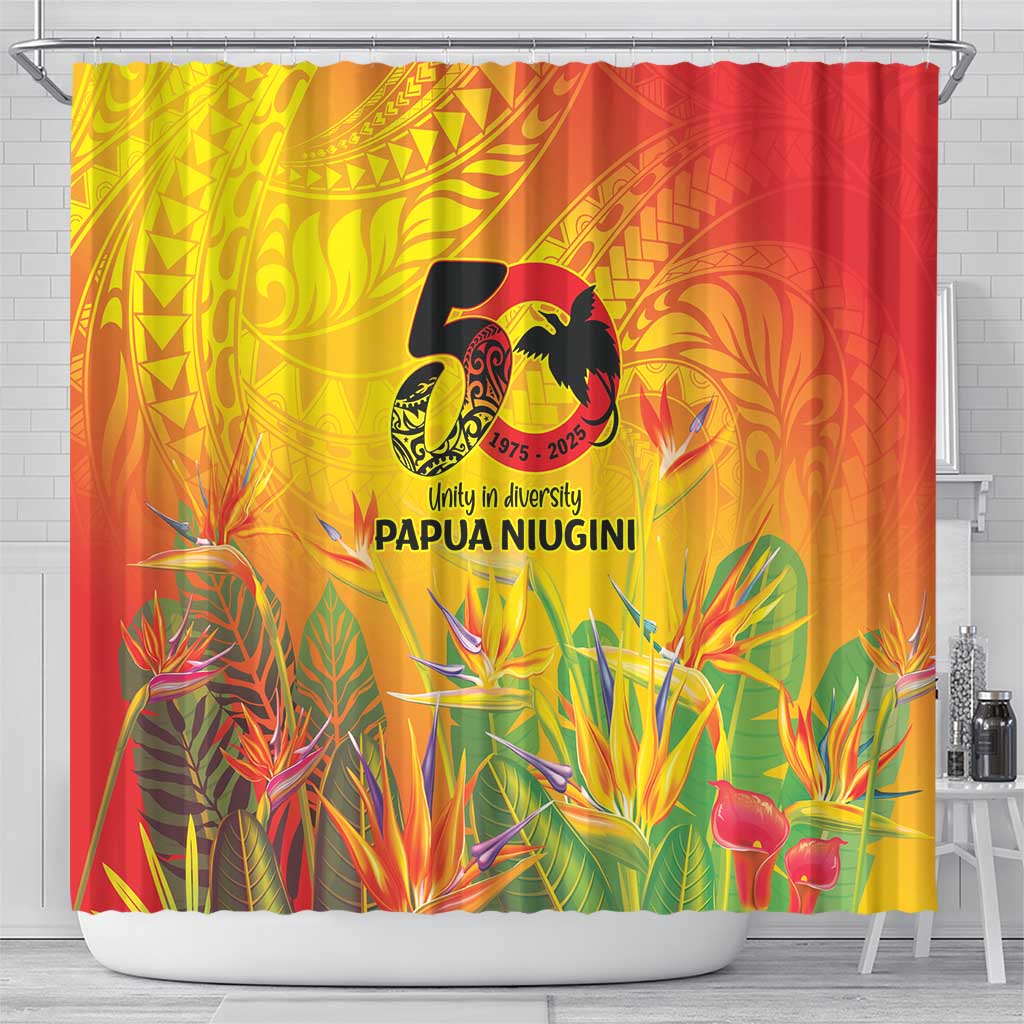 Papua New Guinea Unity in Diversity Shower Curtain 50th Indipendens Papua Niugini LT9 - Polynesian Pride