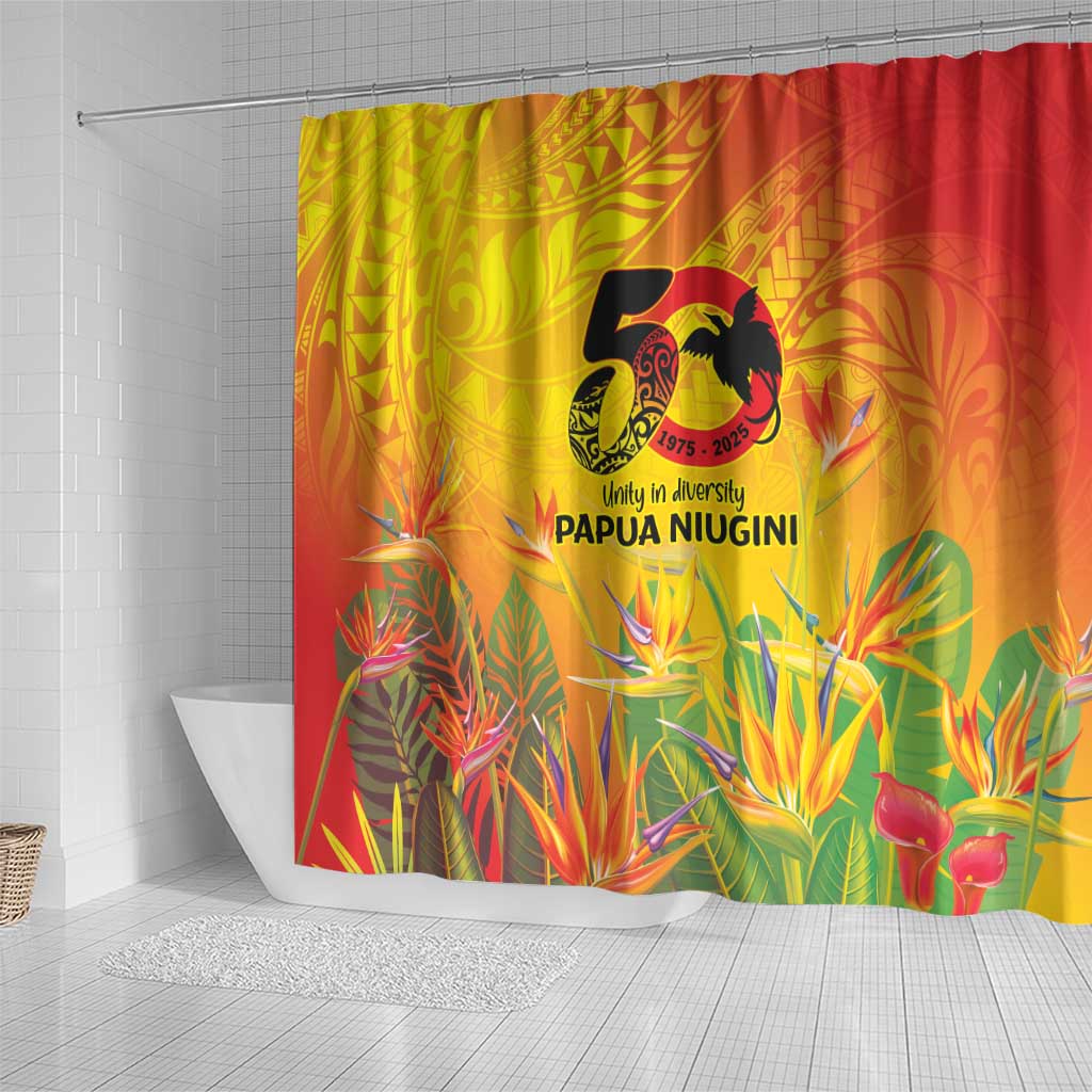 Papua New Guinea Unity in Diversity Shower Curtain 50th Indipendens Papua Niugini LT9 - Polynesian Pride