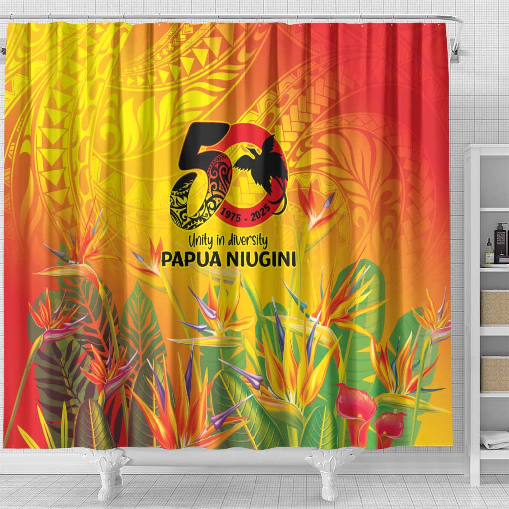 Papua New Guinea Unity in Diversity Shower Curtain 50th Indipendens Papua Niugini LT9 - Polynesian Pride