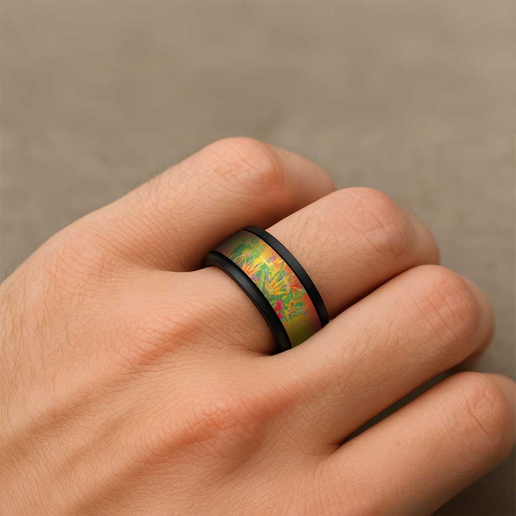 Papua New Guinea Unity in Diversity Spinner Ring 50th Indipendens Papua Niugini LT9 - Polynesian Pride