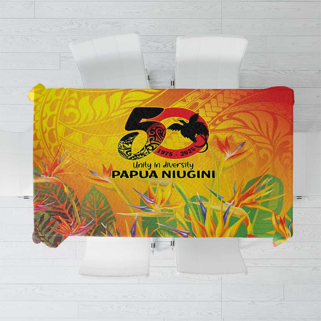 Papua New Guinea Unity in Diversity Tablecloth 50th Indipendens Papua Niugini LT9 Gold - Polynesian Pride