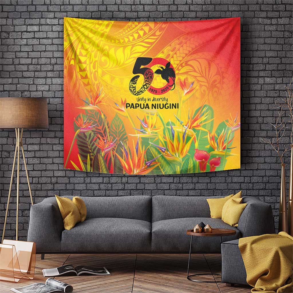 Papua New Guinea Unity in Diversity Tapestry 50th Indipendens Papua Niugini LT9 Gold - Polynesian Pride