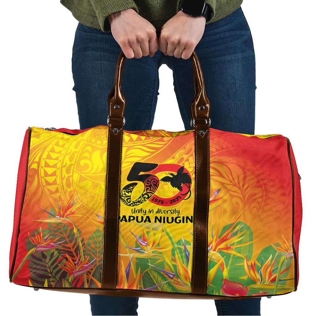 Papua New Guinea Unity in Diversity Travel Bag 50th Indipendens Papua Niugini LT9 Gold - Polynesian Pride