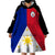 (Custom Text And Number) Philippines Concept Home Football Wearable Blanket Hoodie Pilipinas Flag Black Style 2023 LT9 - Polynesian Pride