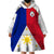 (Custom Text And Number) Philippines Concept Home Football Wearable Blanket Hoodie Pilipinas Flag White Style 2023 LT9 - Polynesian Pride