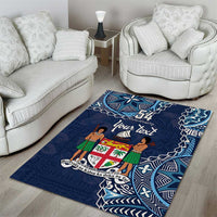 Personalised Fiji 54th Anniversary Area Rug Siga Ni Bula Galala Marautaki O Viti LT9 - Polynesian Pride