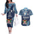 Personalised Fiji 54th Anniversary Couples Matching Off The Shoulder Long Sleeve Dress and Hawaiian Shirt Siga Ni Bula Galala Marautaki O Viti LT9