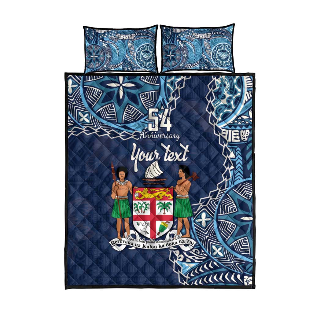 Personalised Fiji 54th Anniversary Quilt Bed Set Siga Ni Bula Galala Marautaki O Viti LT9 - Polynesian Pride