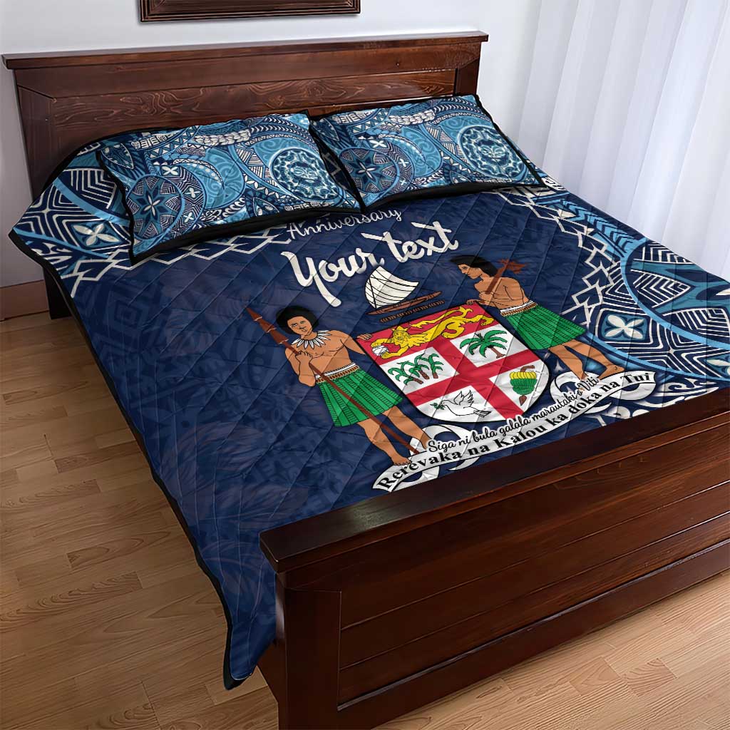 Personalised Fiji 54th Anniversary Quilt Bed Set Siga Ni Bula Galala Marautaki O Viti LT9 - Polynesian Pride