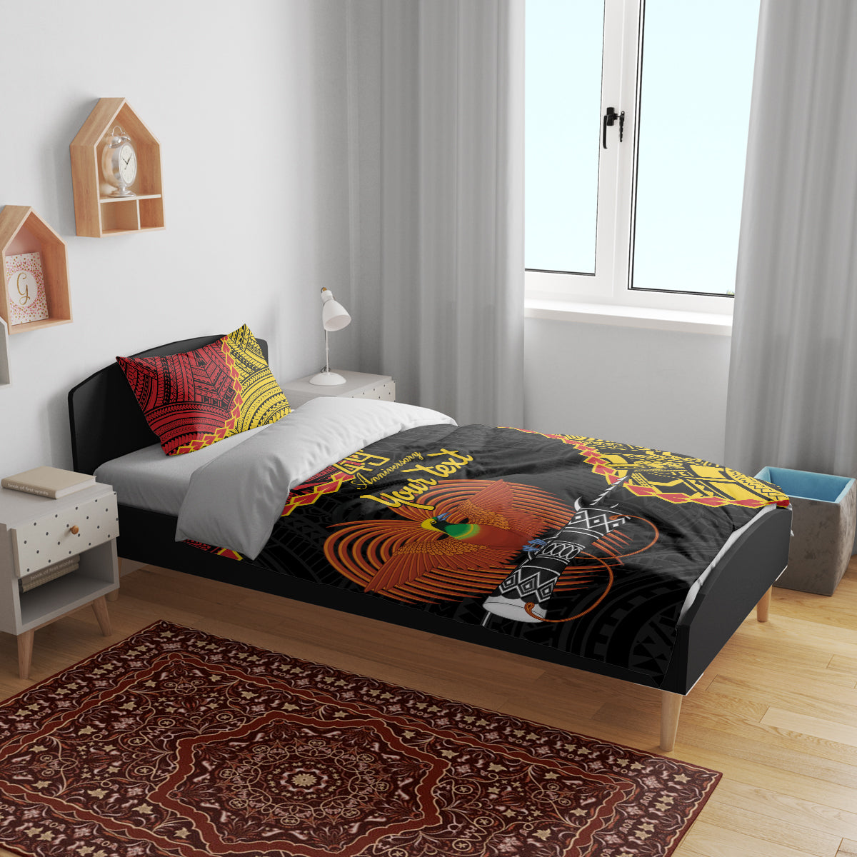 Personalised Papua New Guinea 49th Anniversary Bedding Set Hapi De bilong Indipendens Papua Niugini LT9 - Polynesian Pride